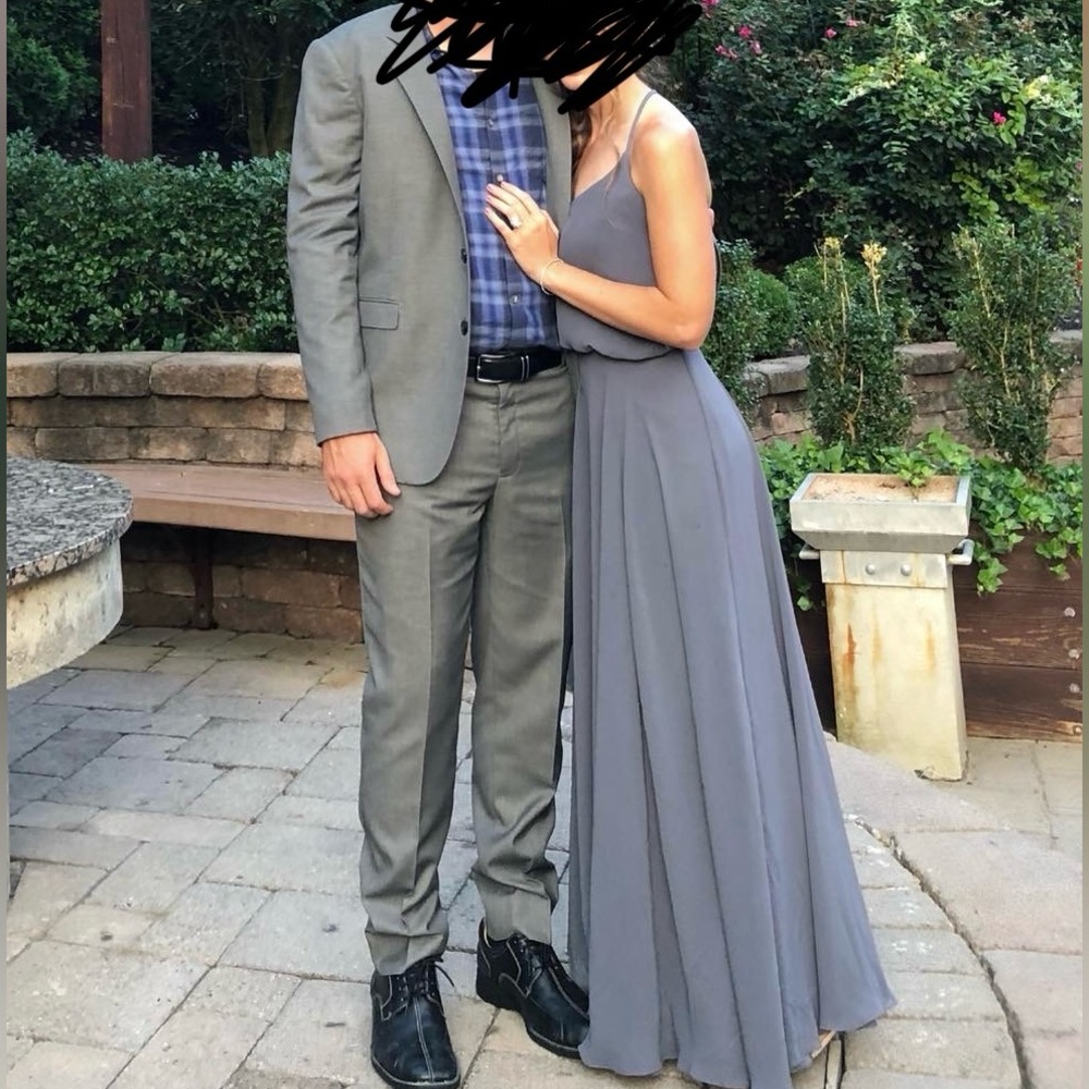 Hayley Paige Special Occassion Dress in Gunmetal